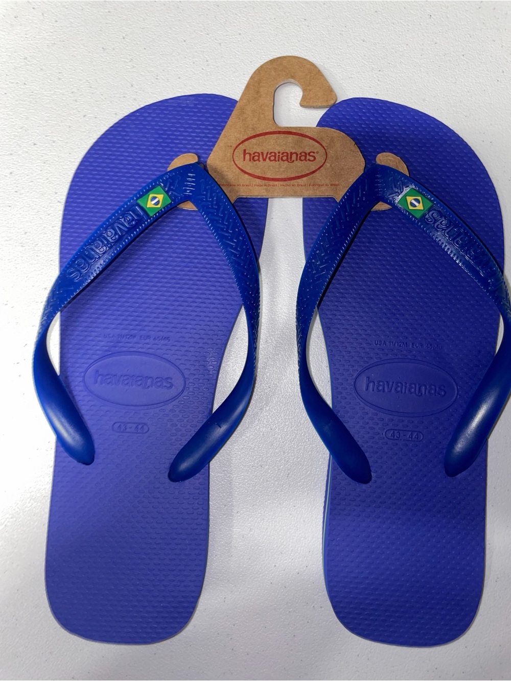 Havaianas/World Cup/Soccer: Men’s Brasil/Brazil Blue Sandals Flip Flops (11)